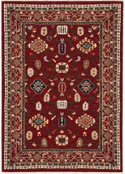 Lilihan 9'10" x 12'10" Red Rug