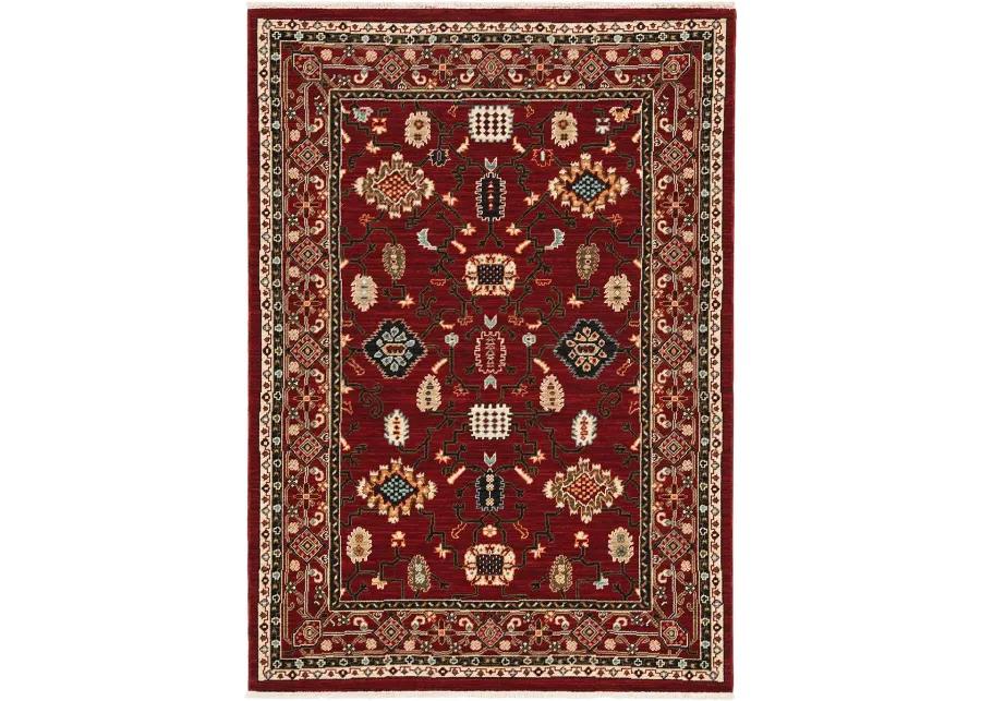 Lilihan 9'10" x 12'10" Red Rug