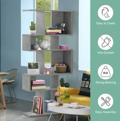 5 Cubes Ladder Shelf Corner Bookshelf Display Rack Bookcase