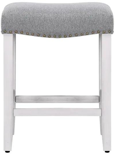 WestinTrends 24" Upholstered Saddle Seat Counter Stool (Set of 2)