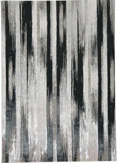 Micah 3338F Black/Silver/Gray 9'2" X 12' Rug