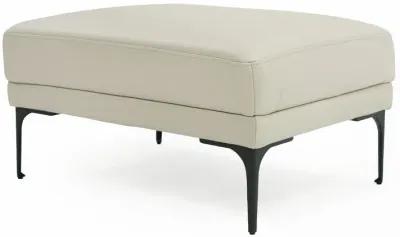 Salk 30 Inch Ottoman, Rectangular Cushioned Seat, Light Gray Upholstery - Benzara