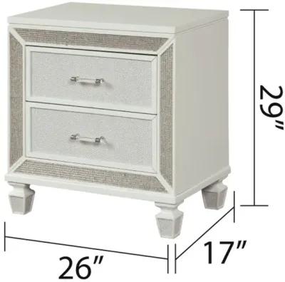 Crystal Nightstand Made With Wood Finished