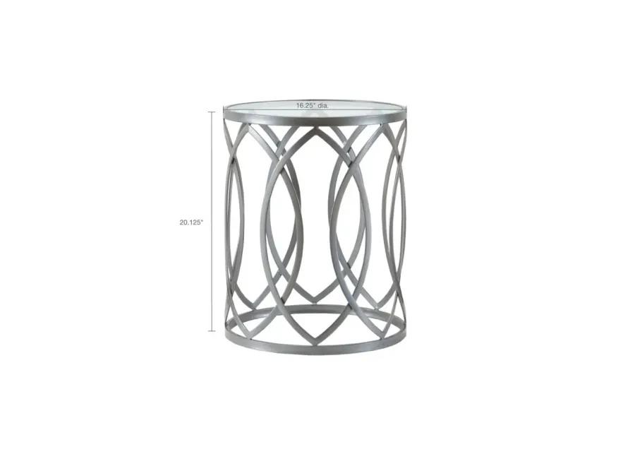 Belen Kox Modern Metal Eyelet Accent Table, Belen Kox