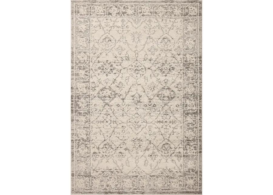 Gigi Ivory/Stone 2'7" x 4' Accent Rug by Magnolia Home by Joanna Gaines x Loloi