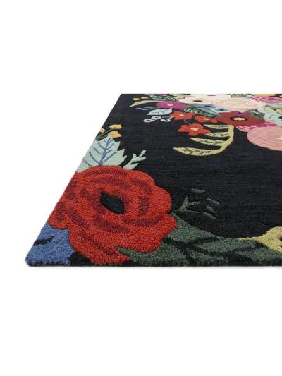 Les Fleurs LES03 Black/Multi 7'9" x 9'9" Rug