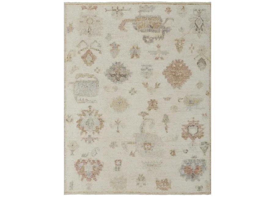 Grafton 69FLF 7'9" x 9'9" Ivory/Orange/Gray Rug