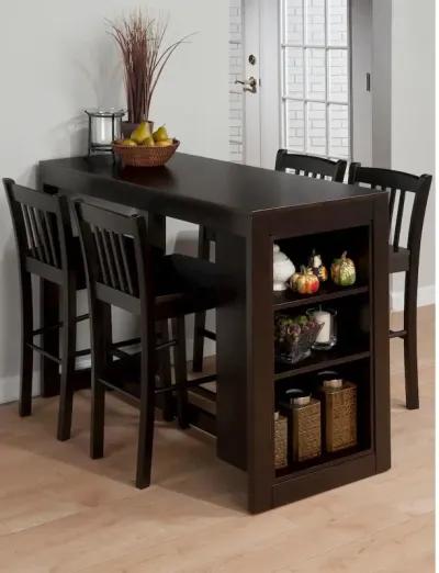 Jofran Tribeca Five Piece Counter Height 48 Contemporary Dining Set