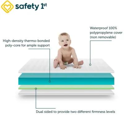 Transitions Crib and Toddler Bed Mattress, White