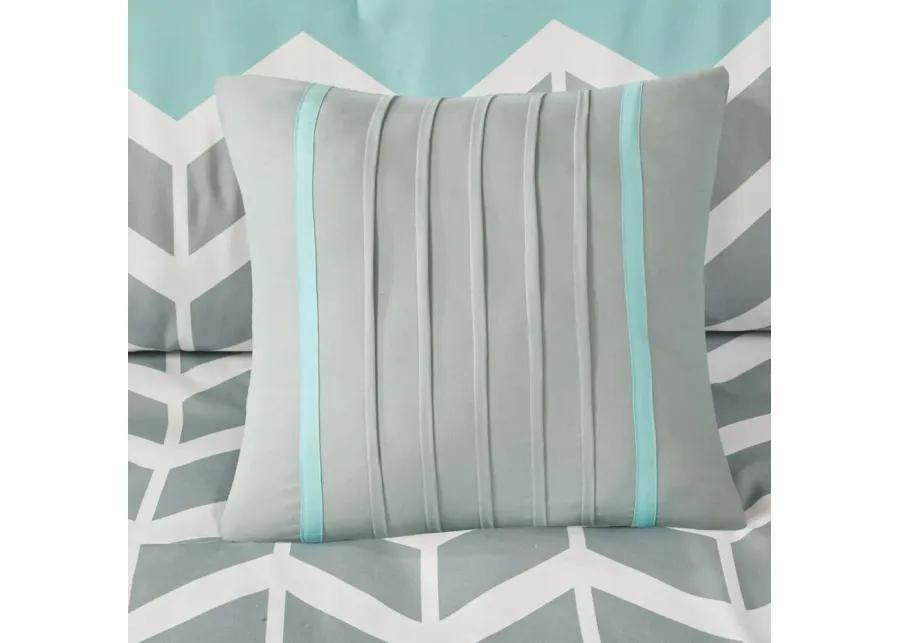 Belen Kox Teal Chevron Printed Comforter Set, Belen Kox