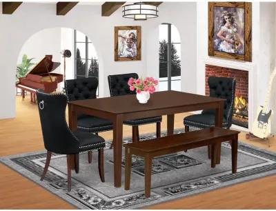 6 Piece Dining Table Set Consists of a Rectangle Kitchen Table