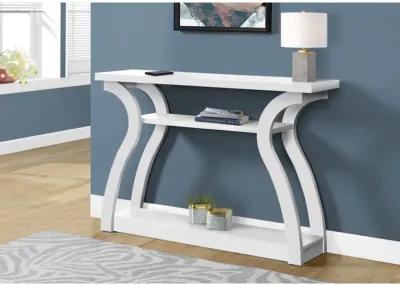 Monarch Specialties I 2438 Accent Table, Console, Entryway, Narrow, Sofa, Living Room, Bedroom, Laminate, White, Contemporary, Modern