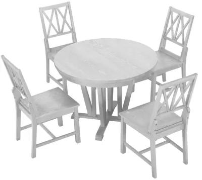 Rustic 5-Piece Extendable Dining Table Set