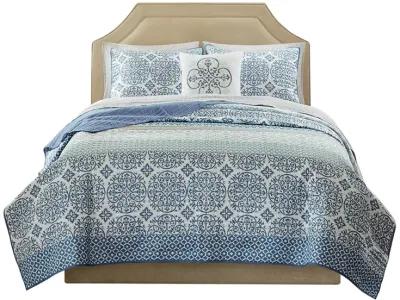 Gracie Mills Earle Reversible 6-Piece Quilt and Cotton Sheet Set