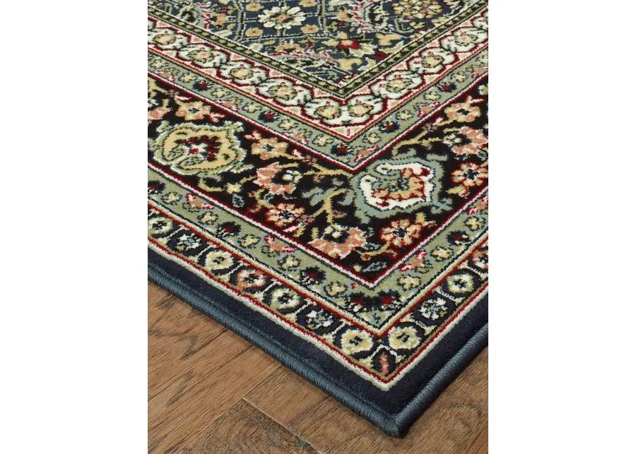 Kashan 7'10" x 10'10" Navy Rug