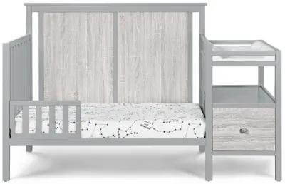 Sutie Bebe Connelly 4-in-1 Crib and Changer Combo Gray/Rockport Gray