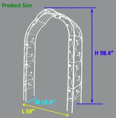 Customizable Metal Garden Arch for Weddings and Events