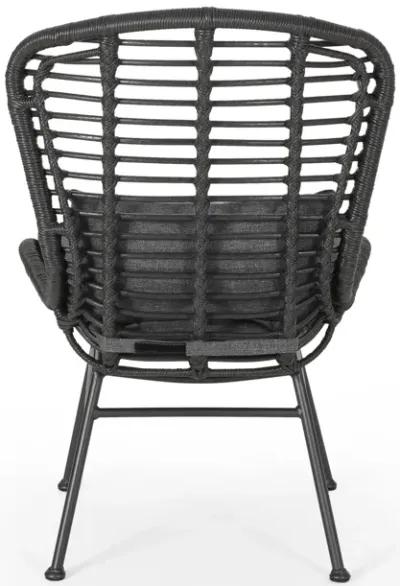 Merax 2 Pieces Outdoor Rattan Patio Chairs Set