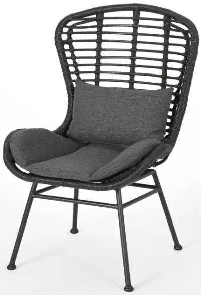 Merax 2 Pieces Outdoor Rattan Patio Chairs Set