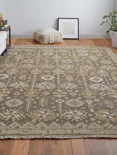 Corbitt 0610F 5'6" x 8'6" Brown/Ivory Rug