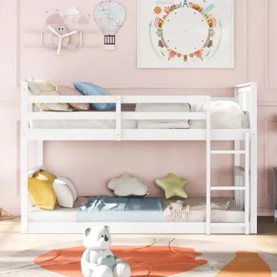 Twin Over Twin Bunk Bed With Ladder