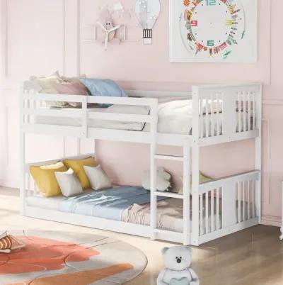 Twin Over Twin Bunk Bed With Ladder