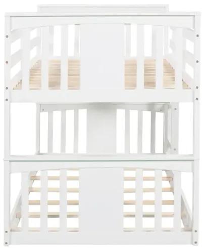 Twin Over Twin Bunk Bed With Ladder