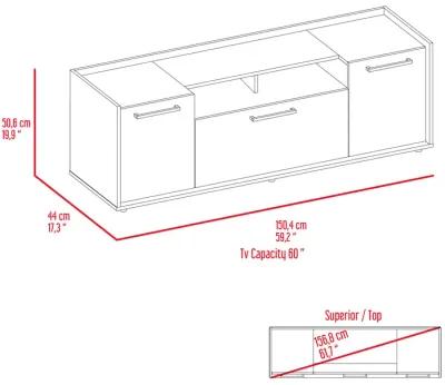 Tv Stand For Tv´S Up 55" Dext, Living Room, Dark Walnut