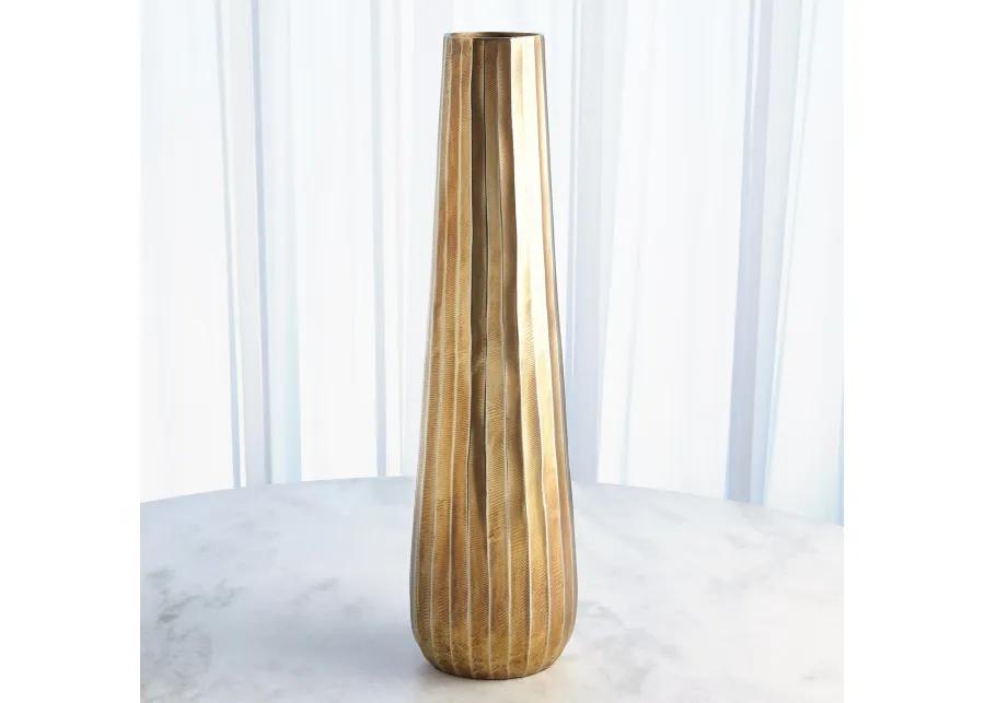 Chased Round Vase- Large Brass