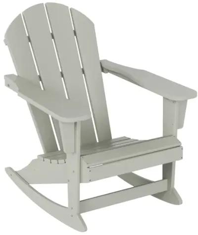 WestinTrends 3-Piece Outdoor Patio Rocking Adirondack Chairs with Side Table Set