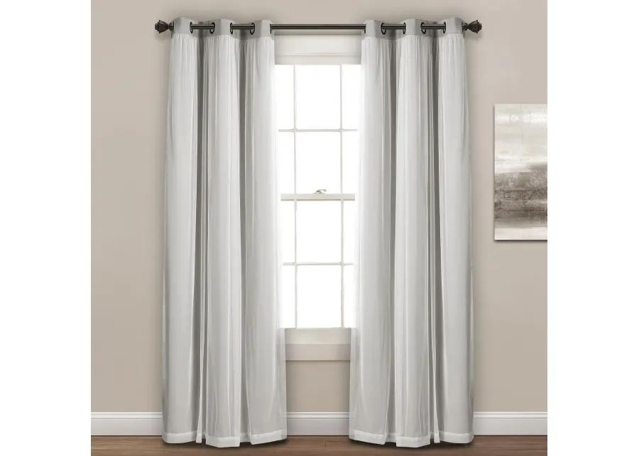 Lush Décor Grommet Sheer Panels With Insulated Blackout Lining