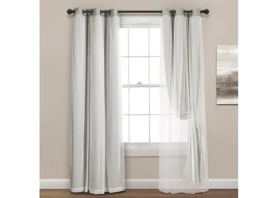 Lush Décor Grommet Sheer Panels With Insulated Blackout Lining