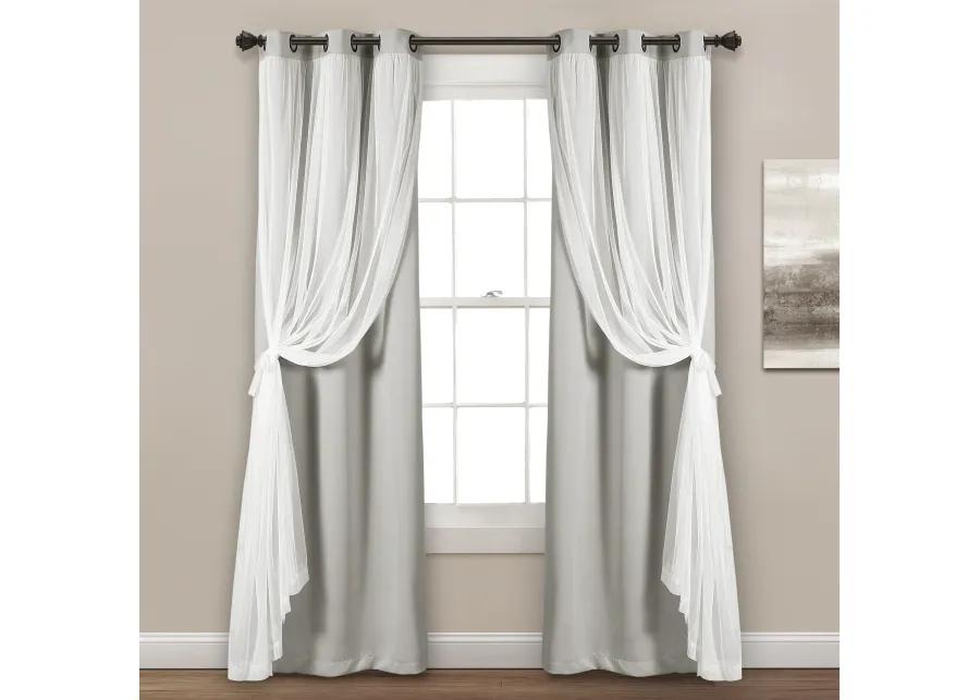 Lush Décor Grommet Sheer Panels With Insulated Blackout Lining