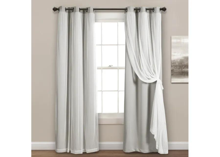 Lush Décor Grommet Sheer Panels With Insulated Blackout Lining