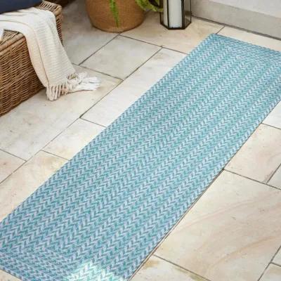 Chevron Modern Concentric Squares Indoor/Outdoor Area Rug