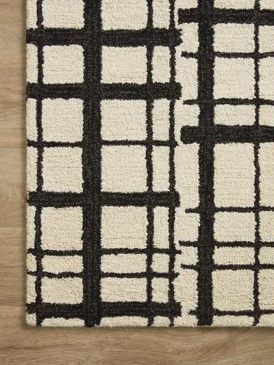 Polly POL02 Black/Ivory 7'9" x 9'9" Rug