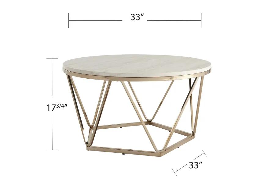 Bideford Round Marble Cocktail Table