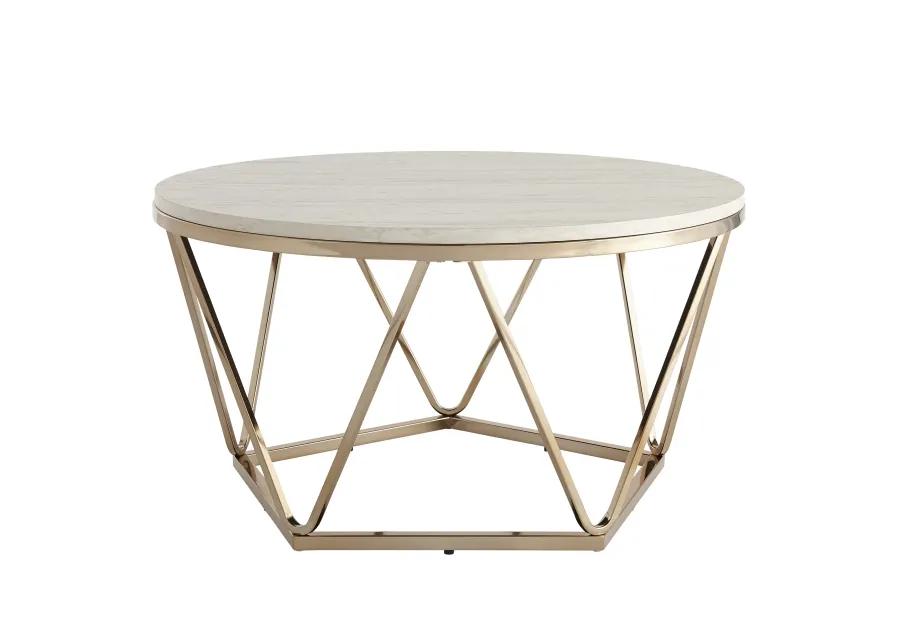 Bideford Round Marble Cocktail Table