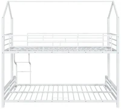 Merax Metal House Bunk Bed 2 Beds in 1