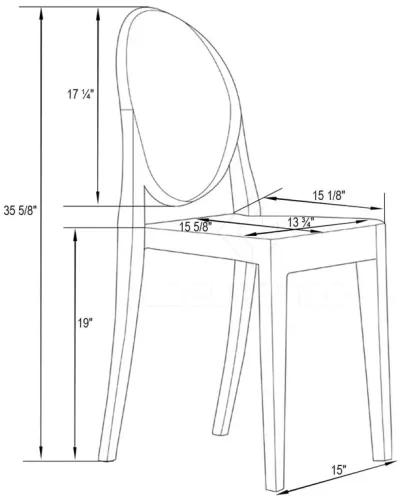 LeisureMod Marion Transparent Acrylic Modern Chair