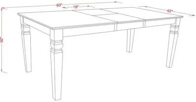 5 Piece Kitchen Table & Chairs Set Consists of a Rectangle Dining Table