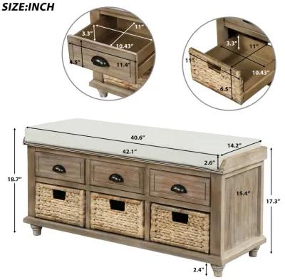 Merax Rustic Storage Bench