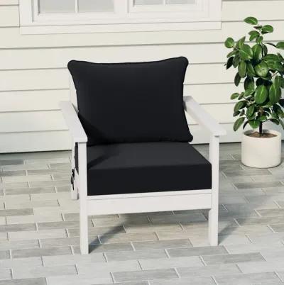 WestinTrends Outdoor Modern HDPE Patio Club Chair with Deep Seat Cushions