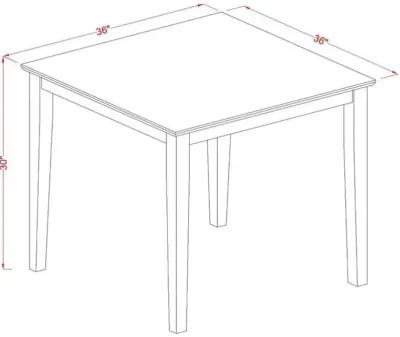 3 Piece Dinette Set Consists of a Square Kitchen Dining Table