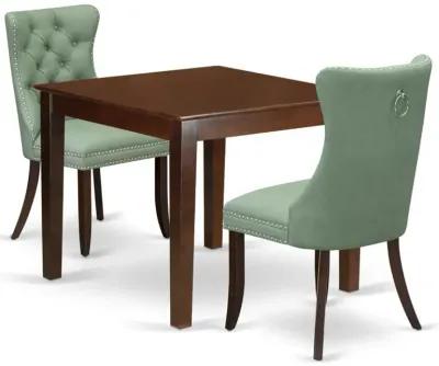 3 Piece Dinette Set Consists of a Square Kitchen Dining Table