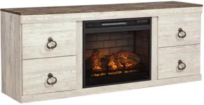 Willowton 4-Piece Entertainment Center with Electric Fireplace