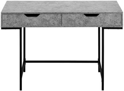 Monarch Specialties I 7559 Computer Desk, Home Office, Laptop, Storage Drawers, 48"L, Work, Metal, Laminate, Grey, Black, Contemporary, Modern