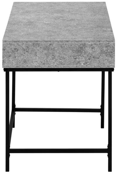 Monarch Specialties I 7559 Computer Desk, Home Office, Laptop, Storage Drawers, 48"L, Work, Metal, Laminate, Grey, Black, Contemporary, Modern