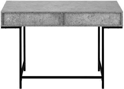 Monarch Specialties I 7559 Computer Desk, Home Office, Laptop, Storage Drawers, 48"L, Work, Metal, Laminate, Grey, Black, Contemporary, Modern