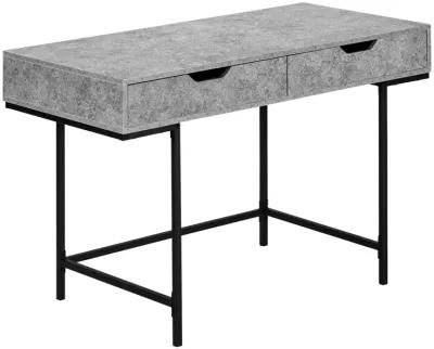 Monarch Specialties I 7559 Computer Desk, Home Office, Laptop, Storage Drawers, 48"L, Work, Metal, Laminate, Grey, Black, Contemporary, Modern